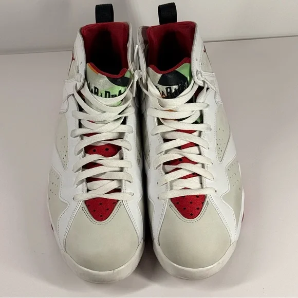 Air Jordan 7 Retro Hare White True Red Men's Size 12 - 304775-125 - Picture 3 of 13